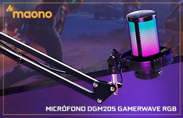MICRÓFONO MAONO DGM20S BLACK GAMERWAVE RGB CON CONDENSADOR USB COMPUTER SHOP